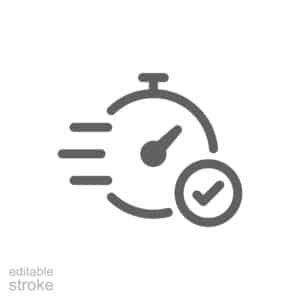 Quick,Approval,Icon.,Simple,Outline,Style.,Stopwatch,,Quick,Transfer,,Fast
