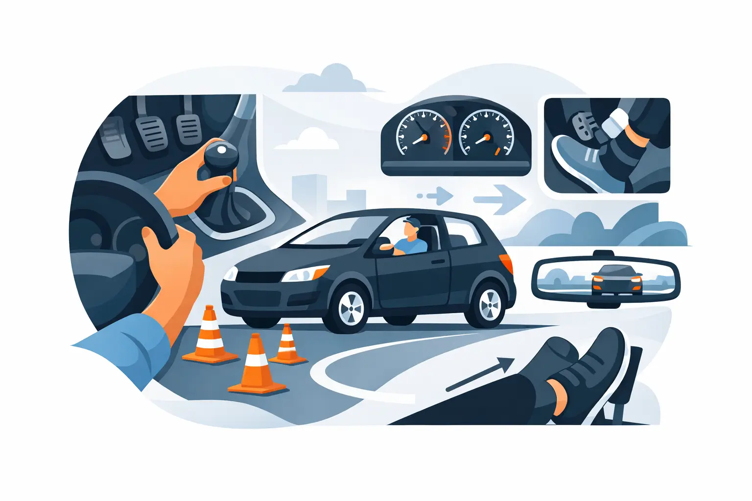 Leren rijden met schakelauto in 6 stappen