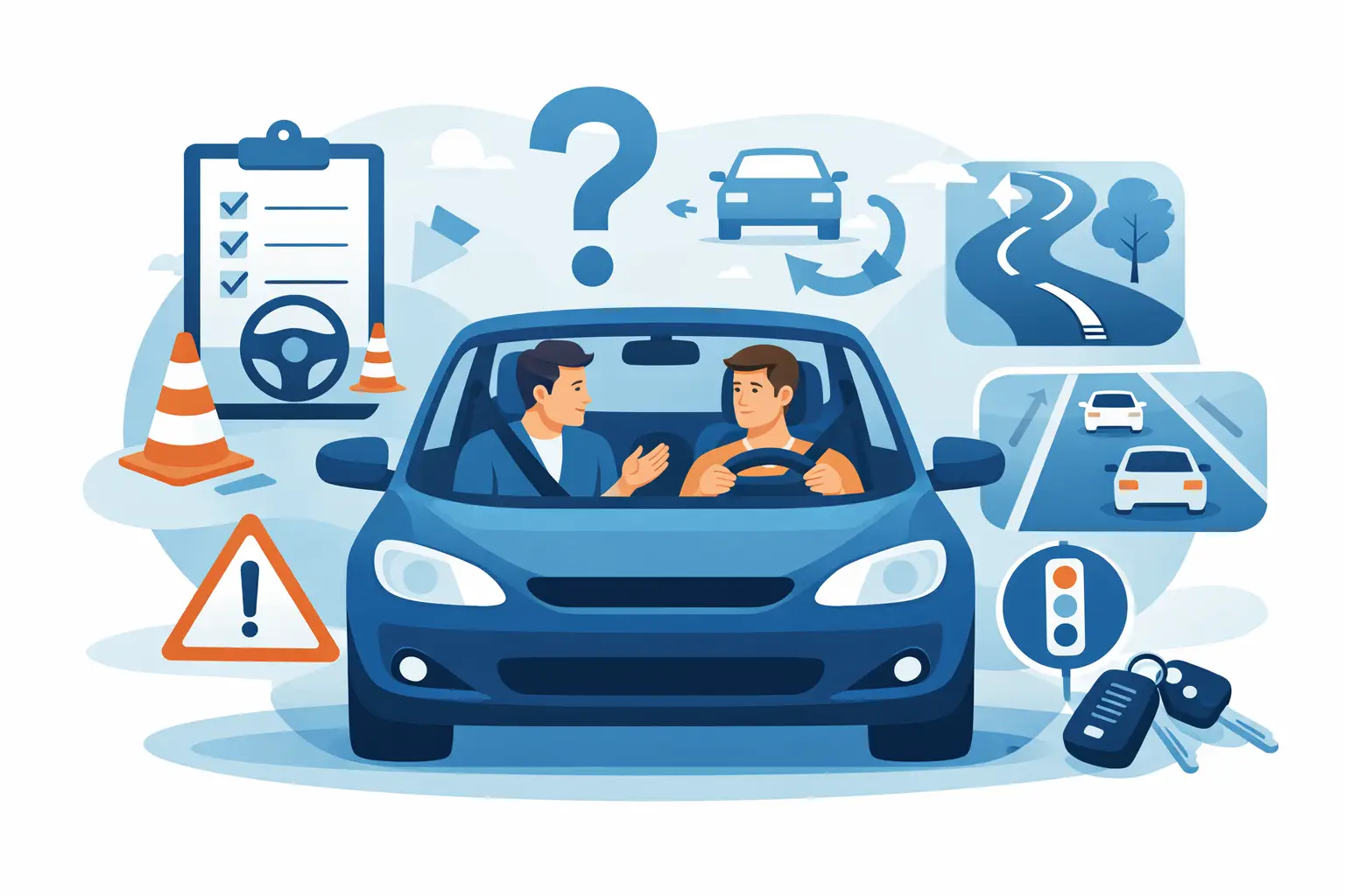 Hoeveel rijlessen heb ik nodig voor rijbewijs B?