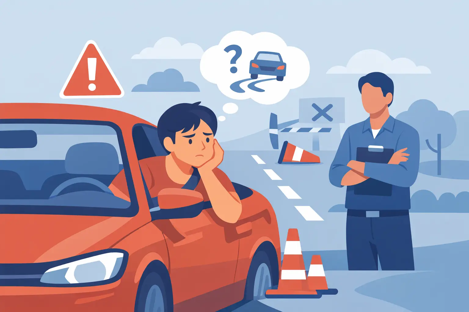 Waarom slaag ik niet voor mijn rijexamen?