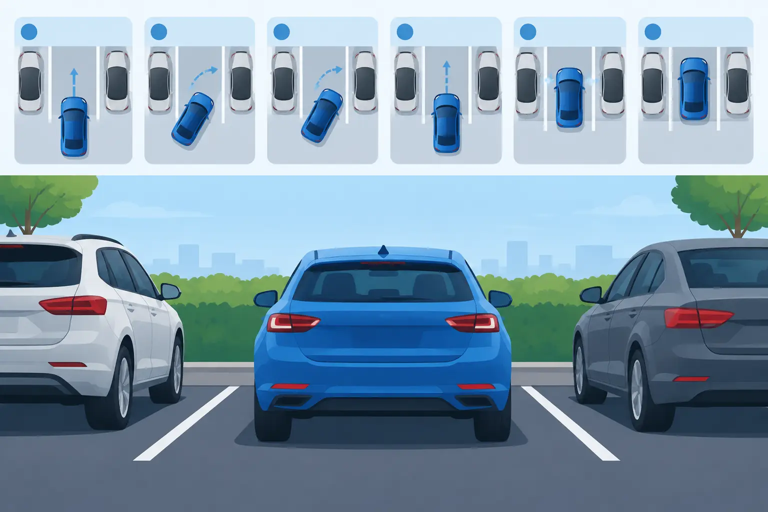 Achteruit parkeren correct aanleren in 6 stappen